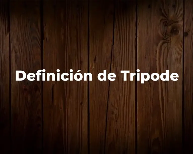 Definición de Tripode