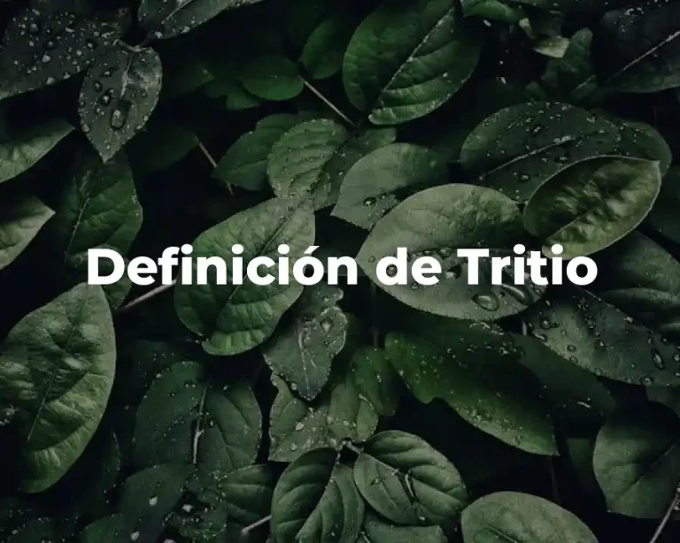 Definición de Tritio