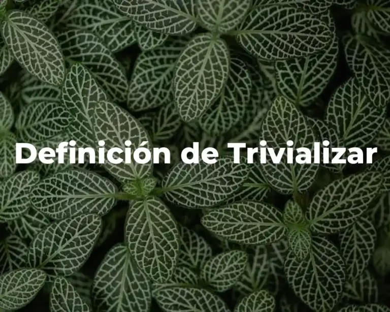 Definición de Trivializar