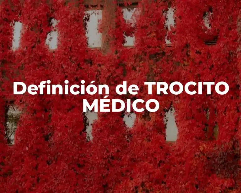 Definición de TROCITO MÉDICO