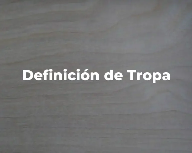 Definición de Tropa