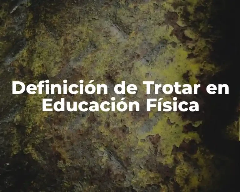 Definición de Trotar en Educación Física