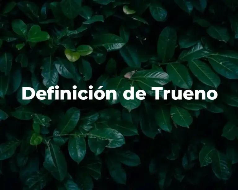 Definición de Trueno