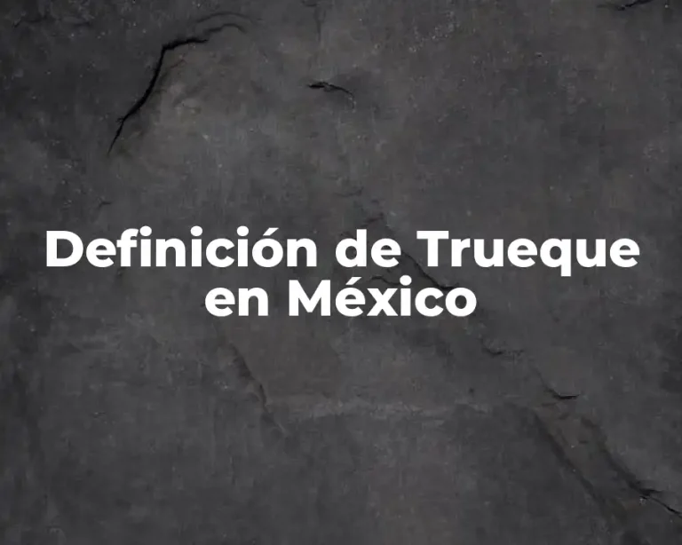 Definición de Trueque en México
