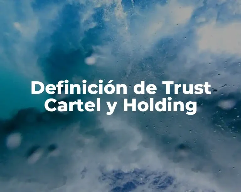 Definición de Trust Cartel y Holding
