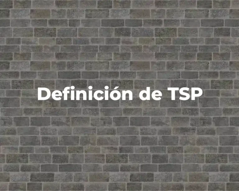Definición de TSP