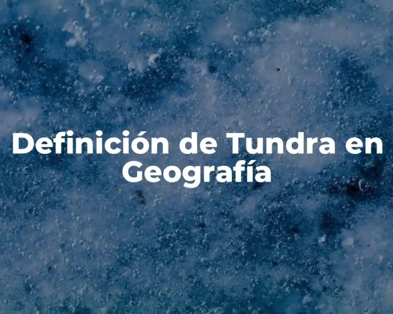 Definición de Tundra en Geografía