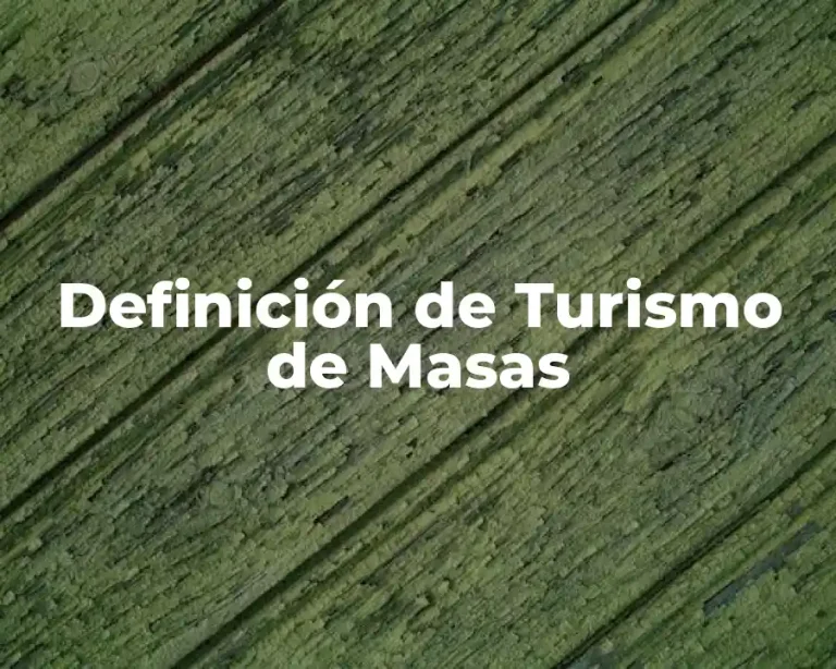Definición de Turismo de Masas