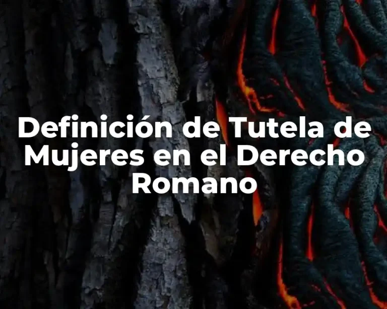 Definición de Tutela de Mujeres en el Derecho Romano