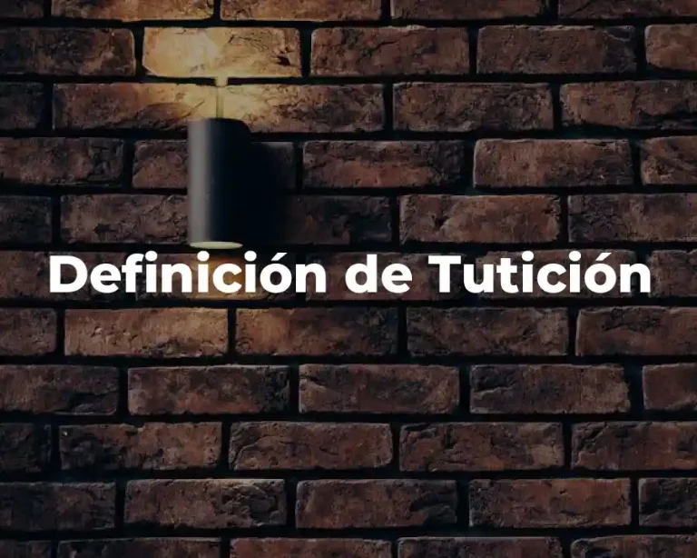 Definición de Tutición