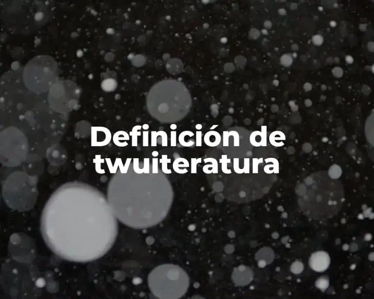 Definición de twuiteratura