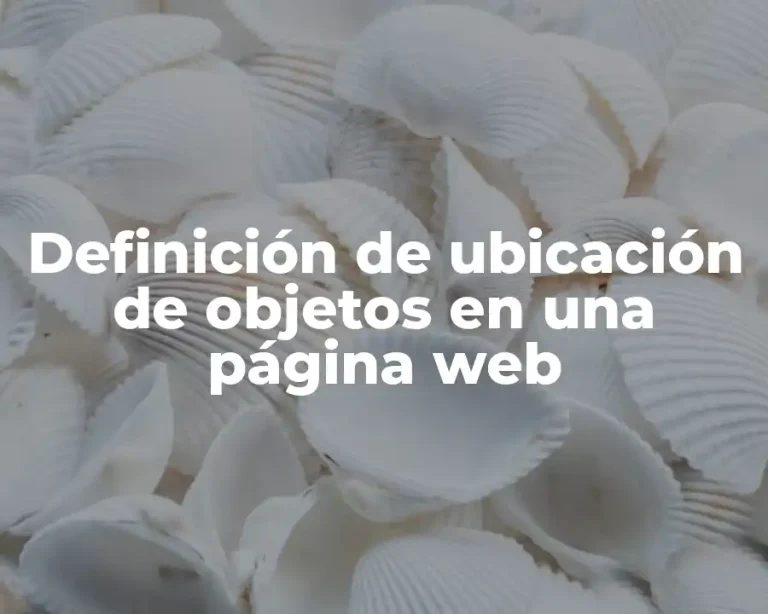 Definición de ubicación de objetos en una página web