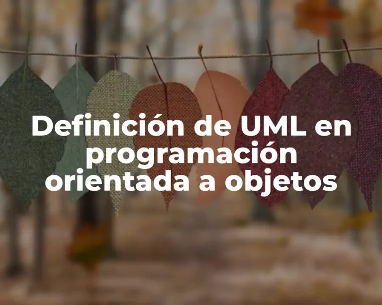 Definición de UML en programación orientada a objetos