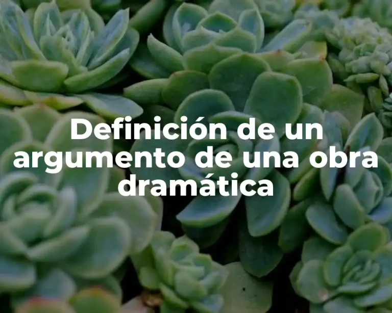Definición de un argumento de una obra dramática
