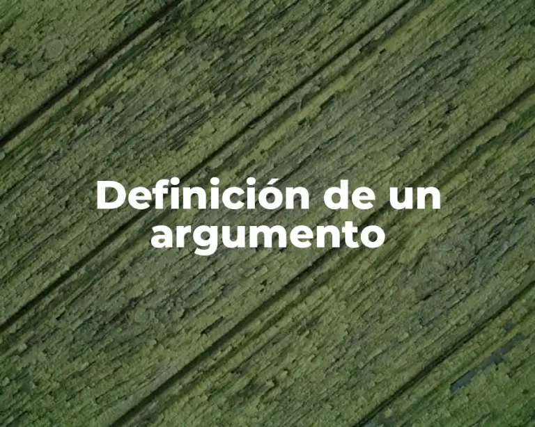 Definición de un argumento