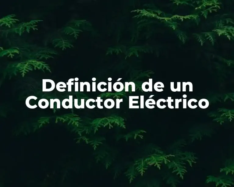 Definición de un Conductor Eléctrico