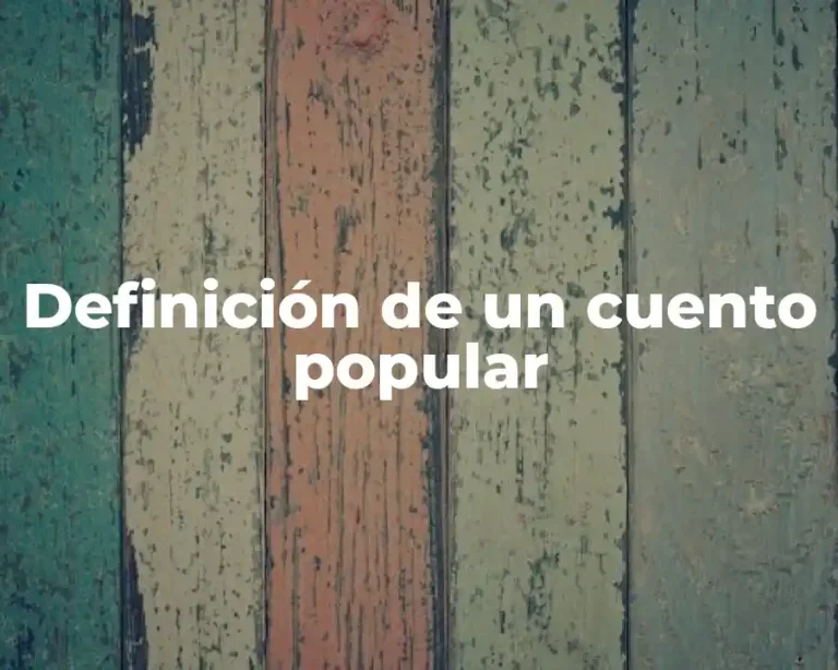 Definición de un cuento popular