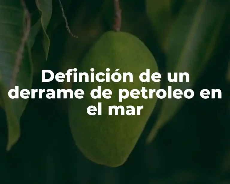 Definición de un derrame de petroleo en el mar