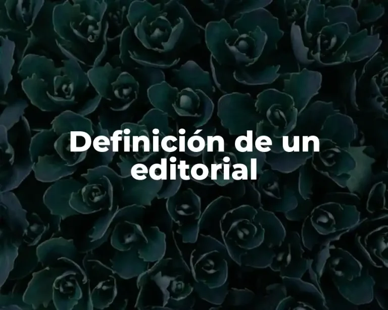 Definición de un editorial