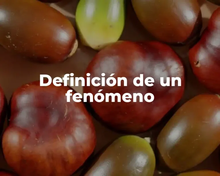 Definición de un fenómeno