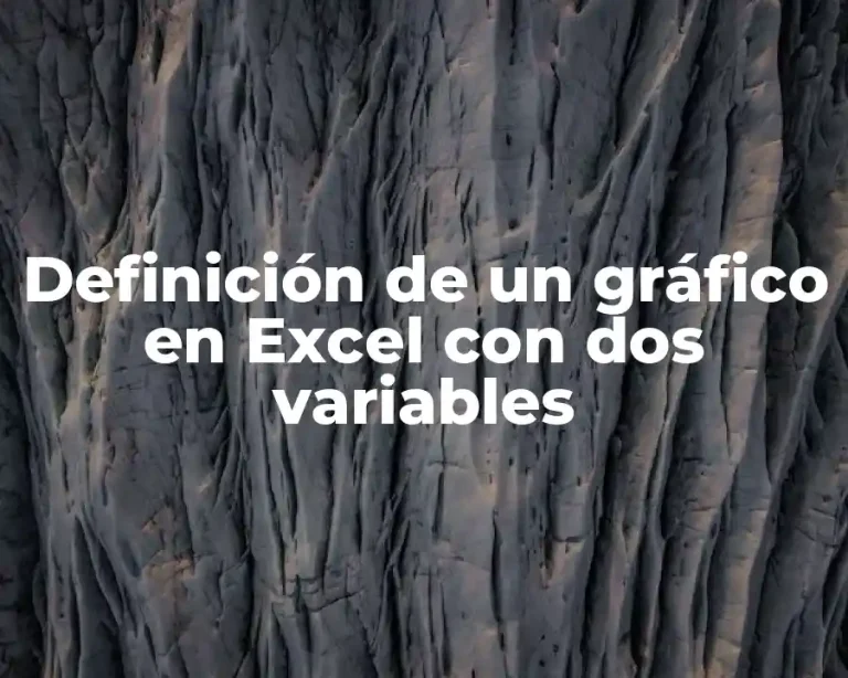 Definición de un gráfico en Excel con dos variables