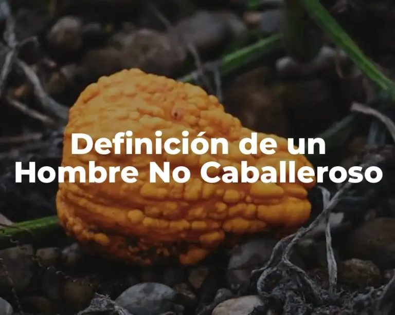 Definición de un Hombre No Caballeroso