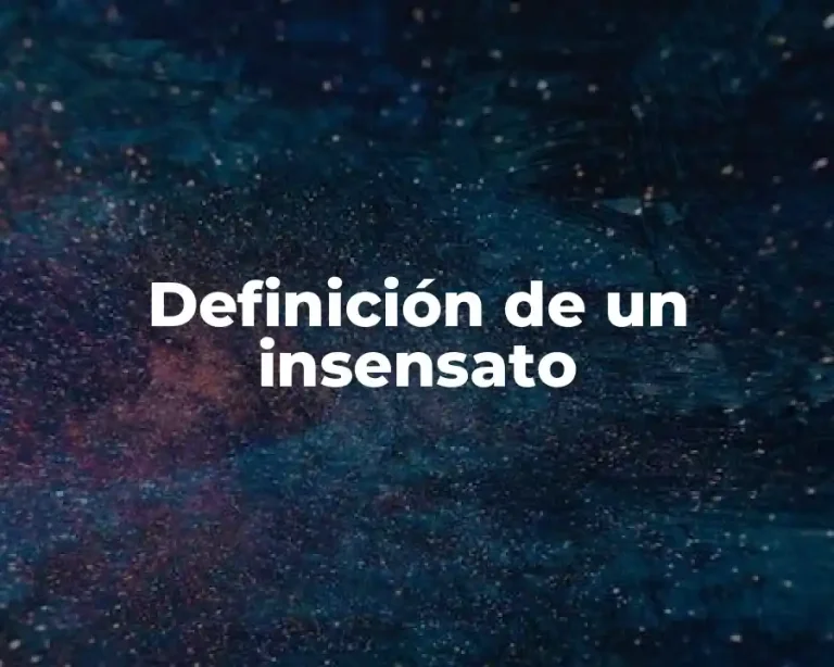 Definición de un insensato