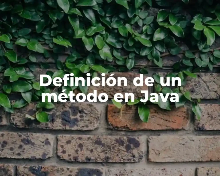Definición de un método en Java