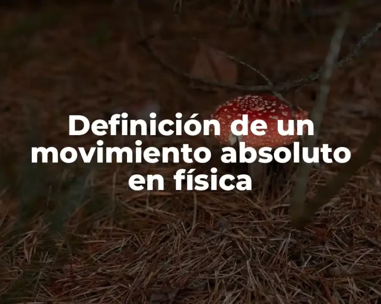 Definición de un movimiento absoluto en física