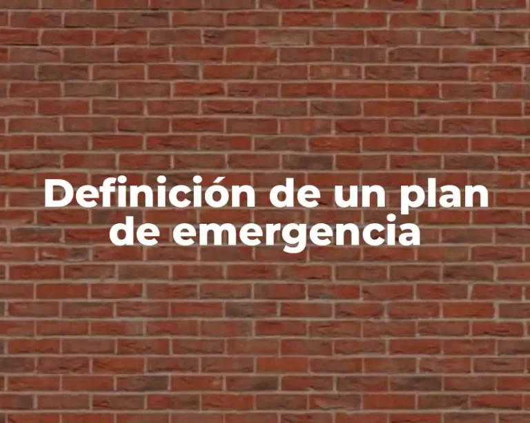 Definición de un plan de emergencia