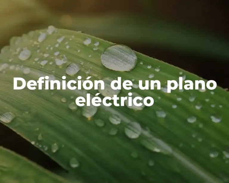 Definición de un plano eléctrico