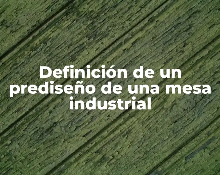 Definición de un prediseño de una mesa industrial
