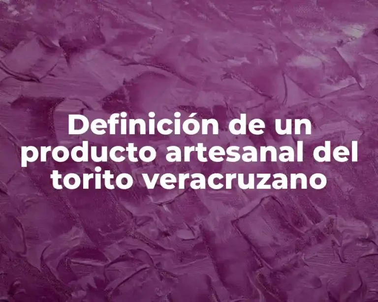 Definición de un producto artesanal del torito veracruzano