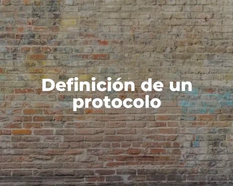 Definición de un protocolo