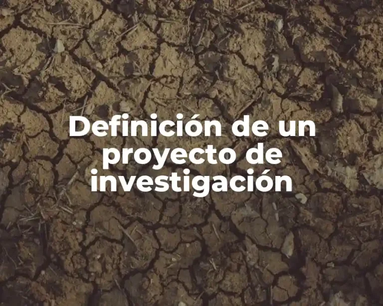 Definición de un proyecto de investigación