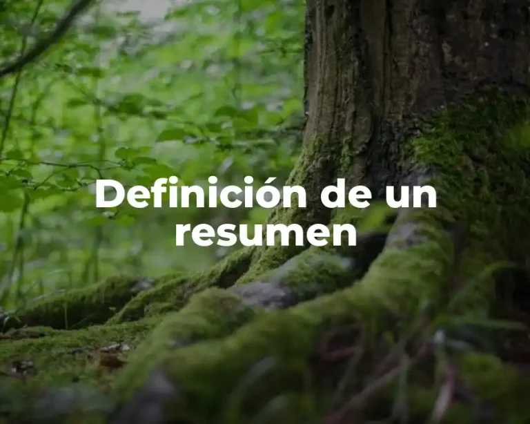 Definición de un resumen