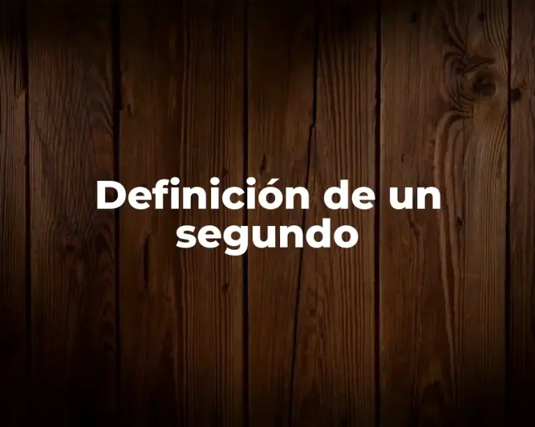 Definición de un segundo