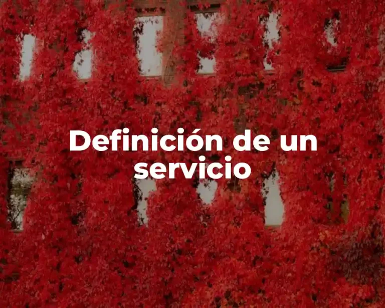 Definición de un servicio