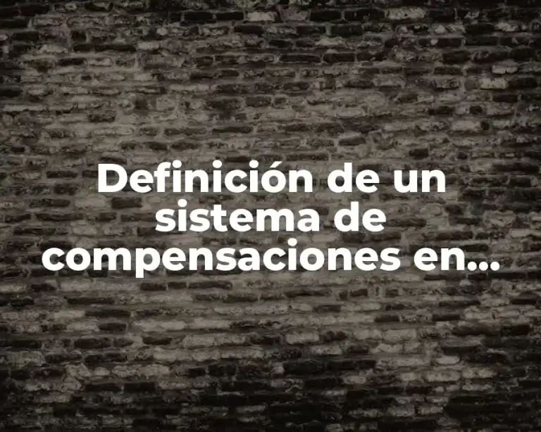 Definición de un sistema de compensaciones en libro
