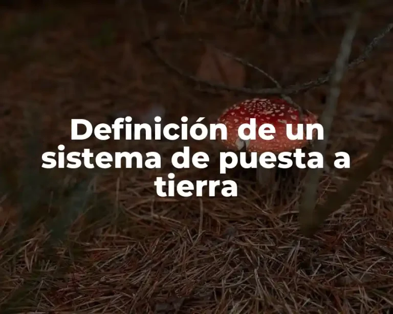 Definición de un sistema de puesta a tierra