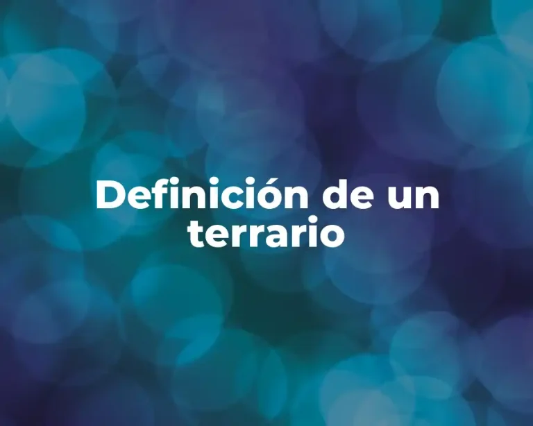 Definición de un terrario