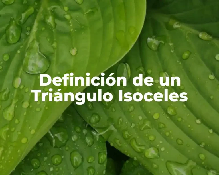Definición de un Triángulo Isoceles