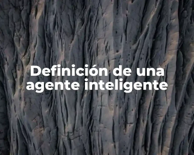 Definición de una agente inteligente