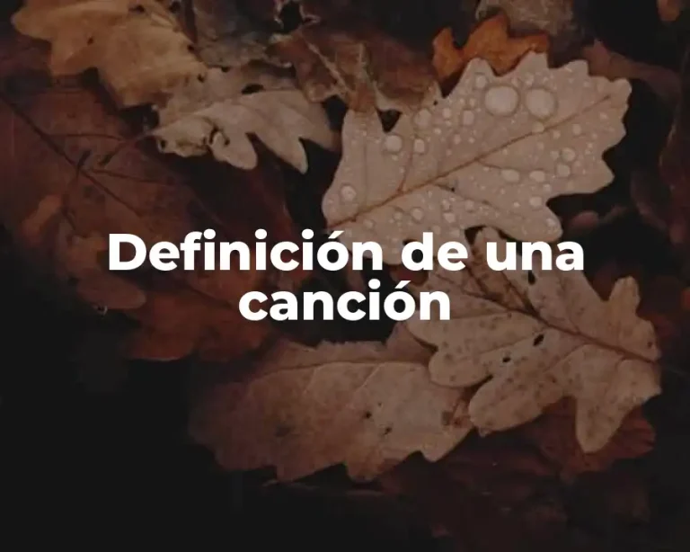 Definición de una canción