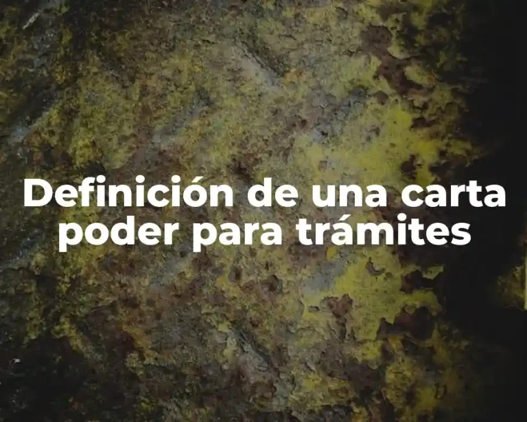Definición de una carta poder para trámites