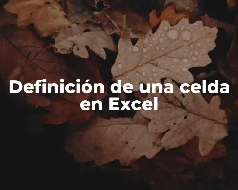 Definición de una celda en Excel