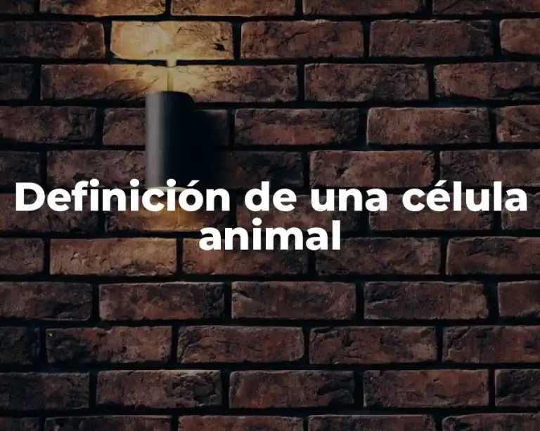 Definición de una célula animal