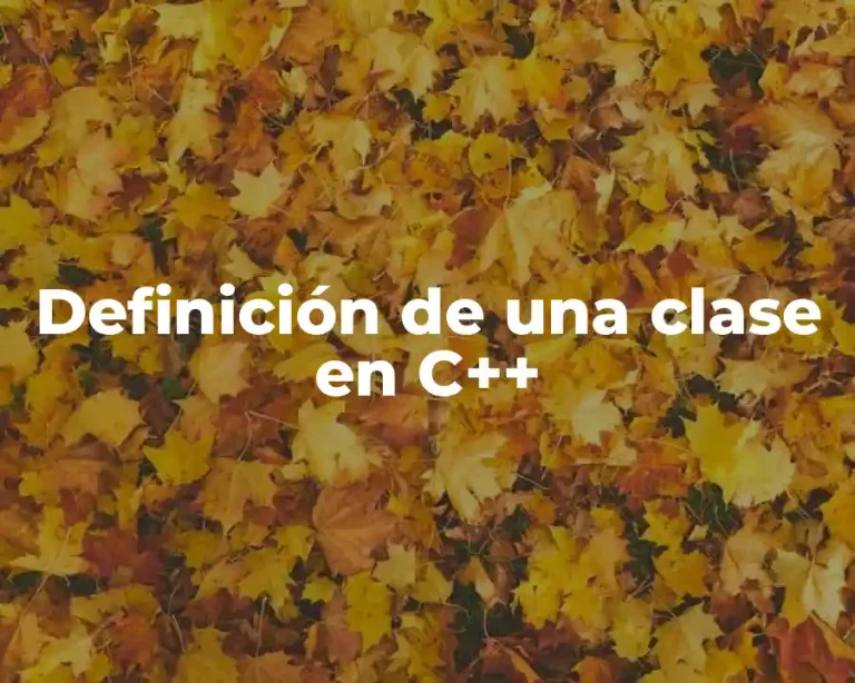 Definición de una clase en C++