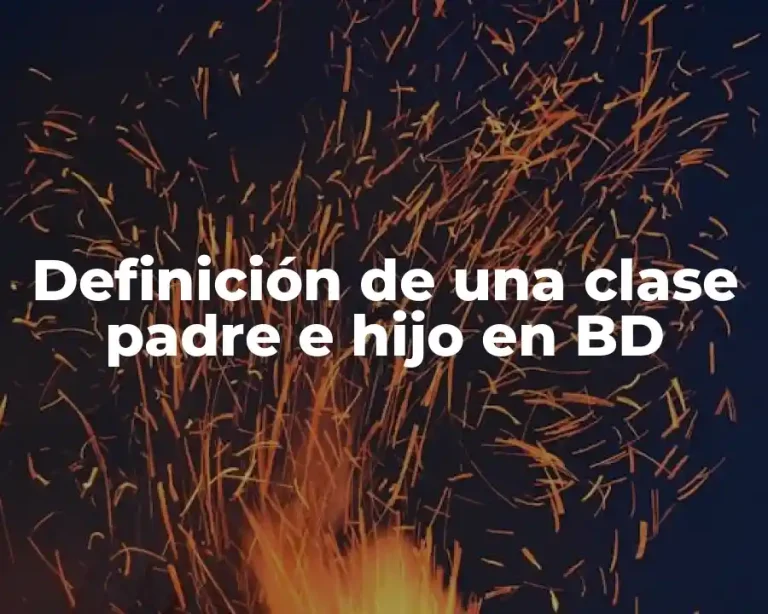 Definición de una clase padre e hijo en BD