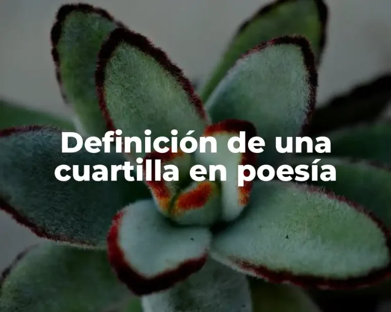 Definición de una cuartilla en poesía